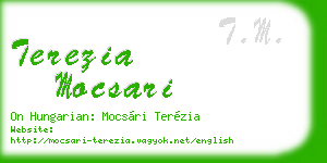 terezia mocsari business card